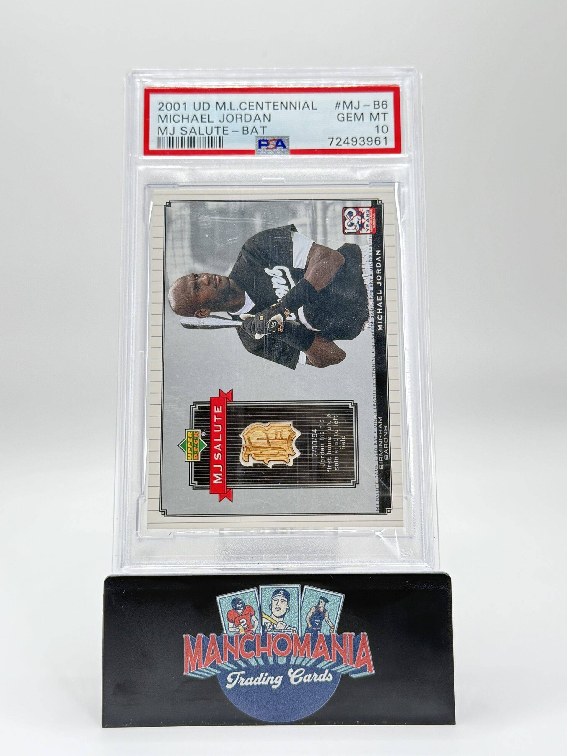 2001 Upper Deck Minor League Centennial MJ Salute Bat Michael Jordan image 0