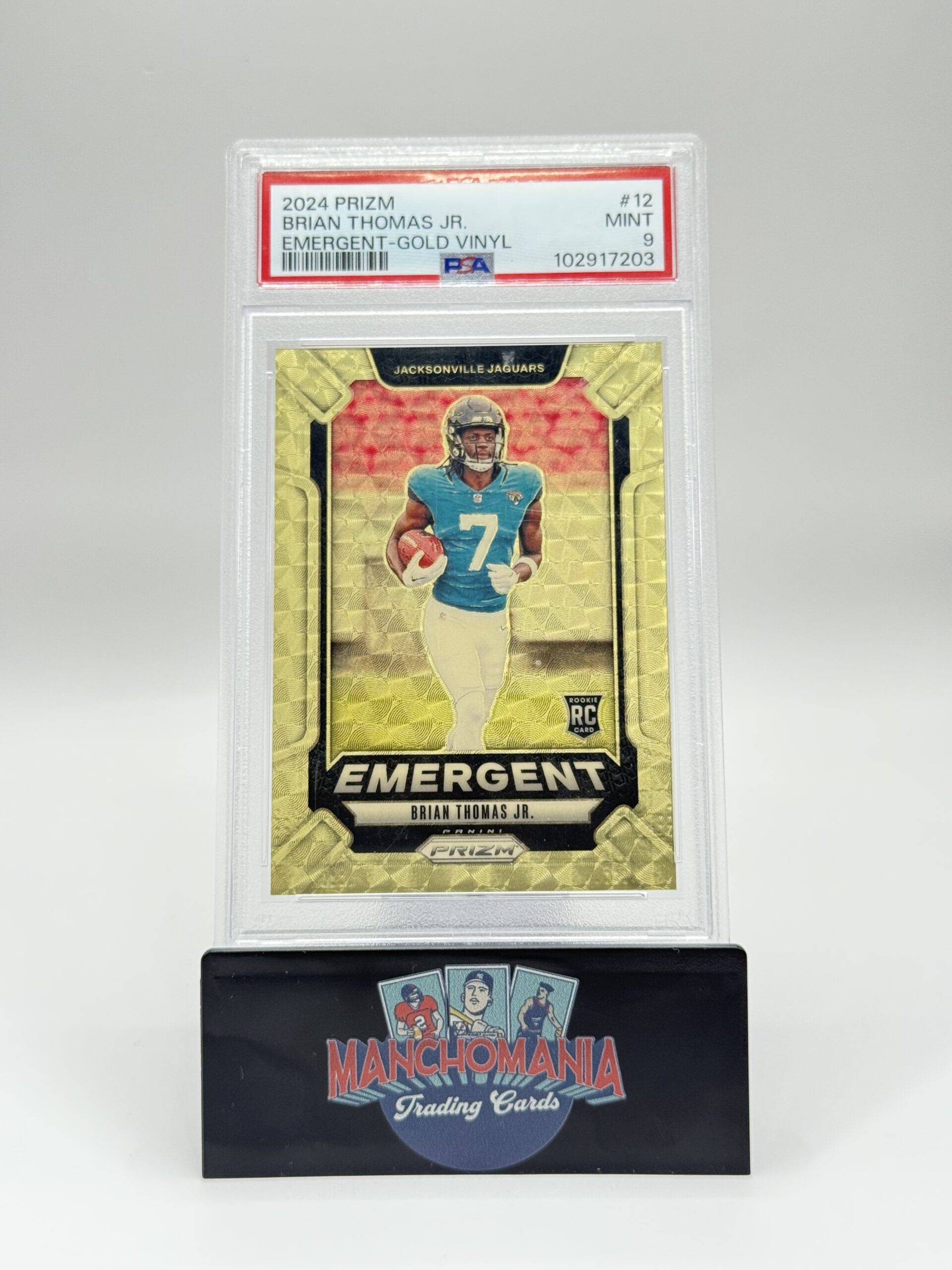 2024 Prizm Emergent Gold Vinyl Brian Thomas Jr. RC image 0