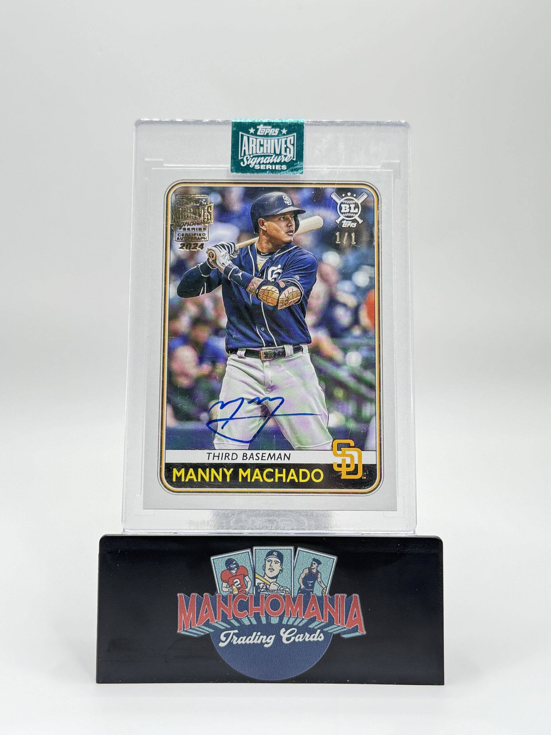 2024 Topps Archives Signature Series Auto 1/1 Manny Machado image 0