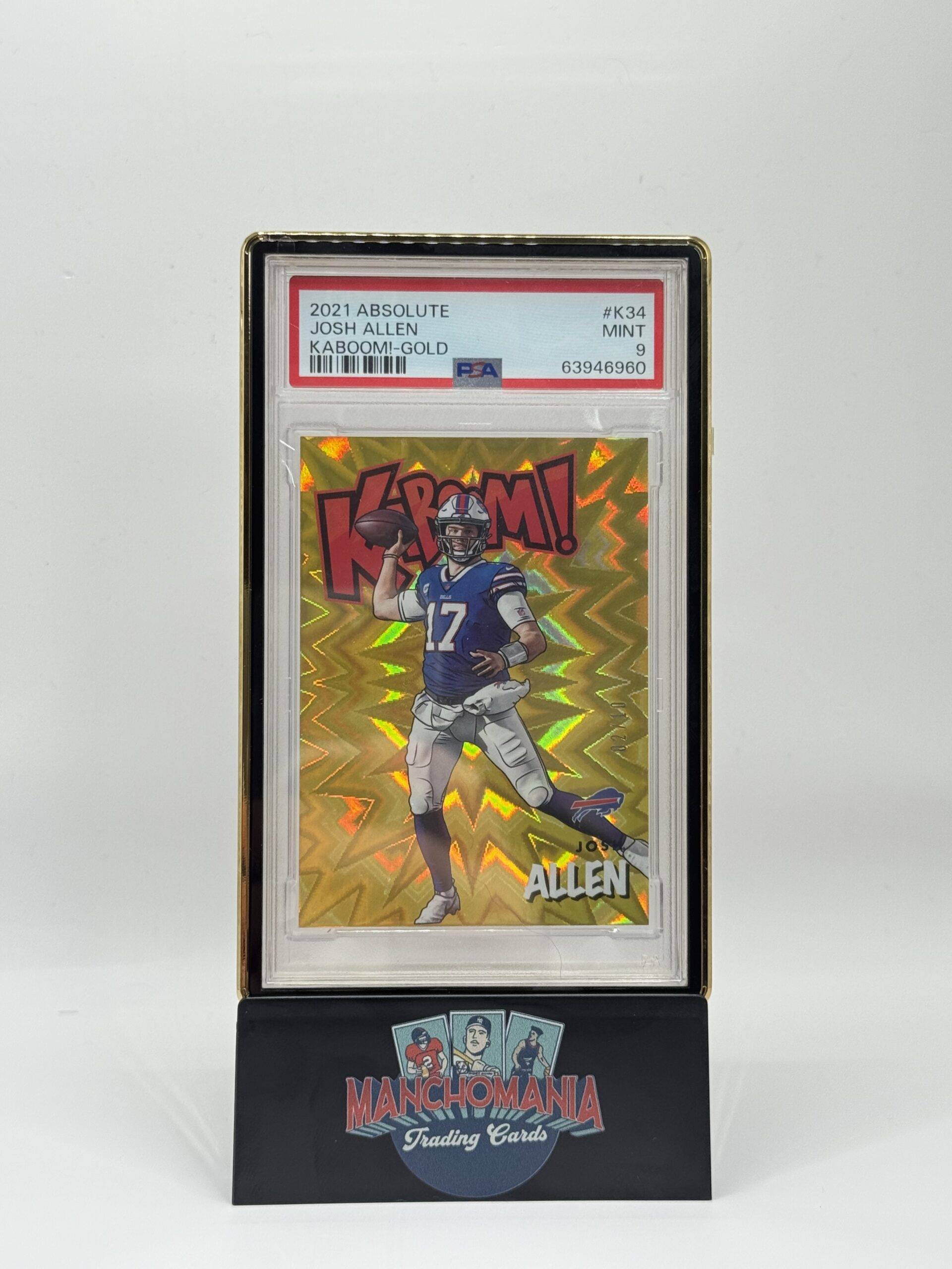 2021 Absolute Gold Vertical Kaboom Josh Allen image 0