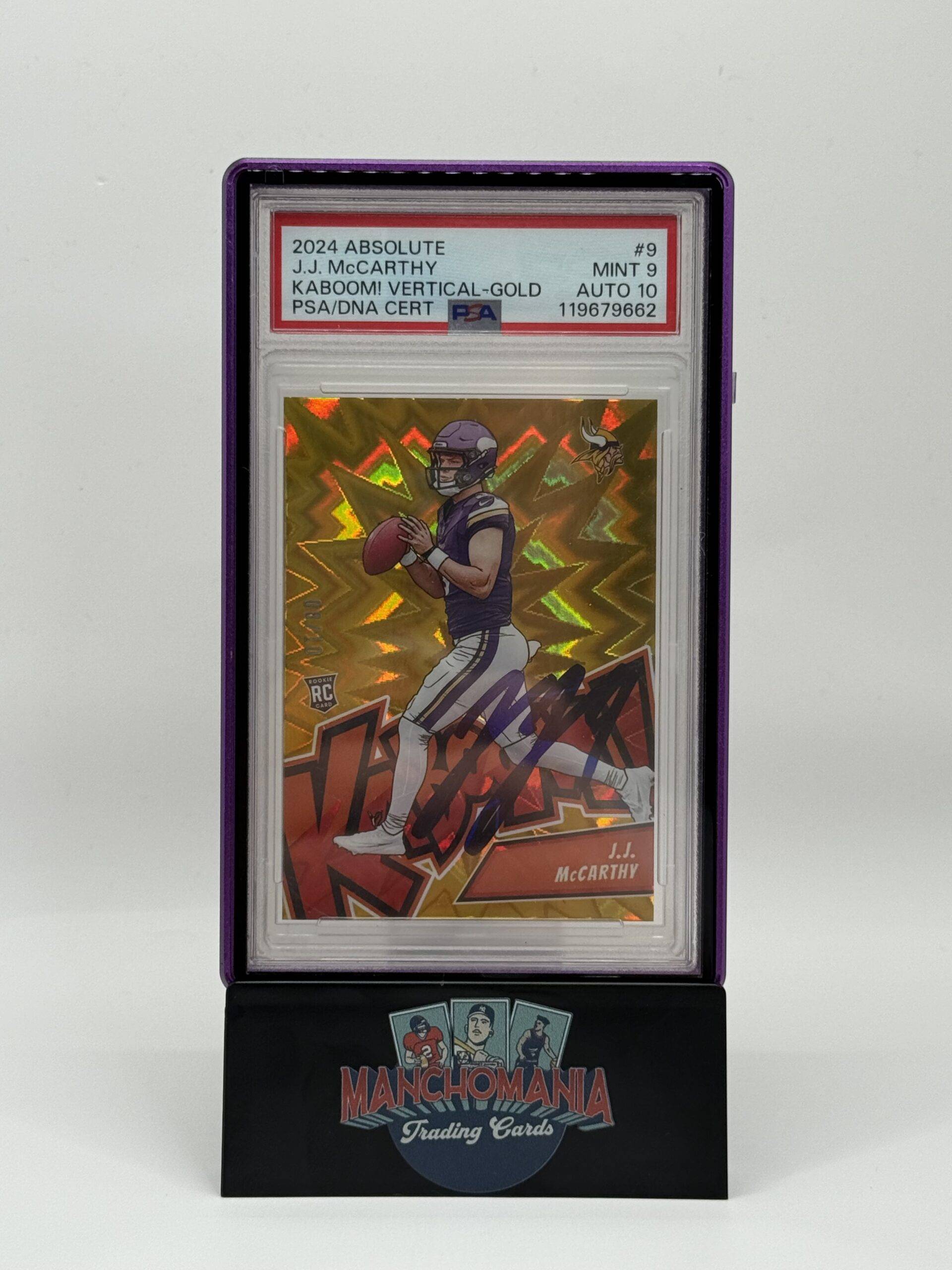 2024 Absolute Gold Vertical Kaboom JJ McCarthy RC Auto image 0