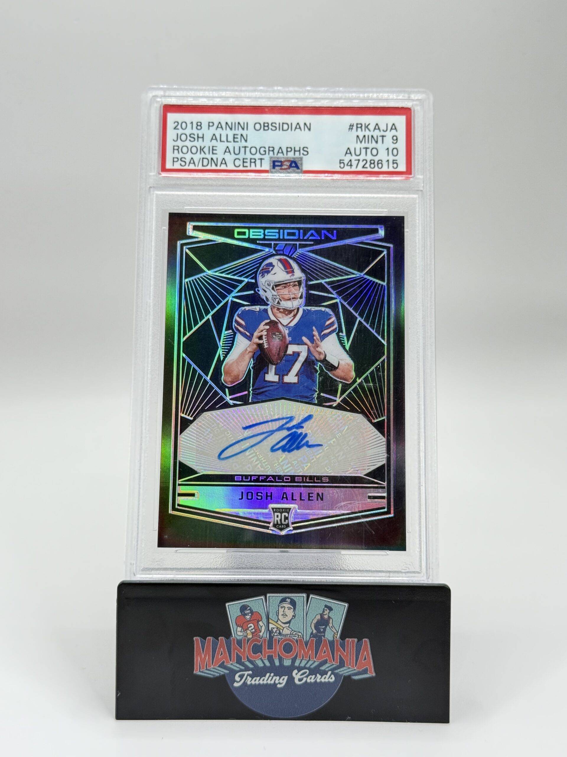 2018 Obsidian Rookie Autos Josh Allen RC image 0