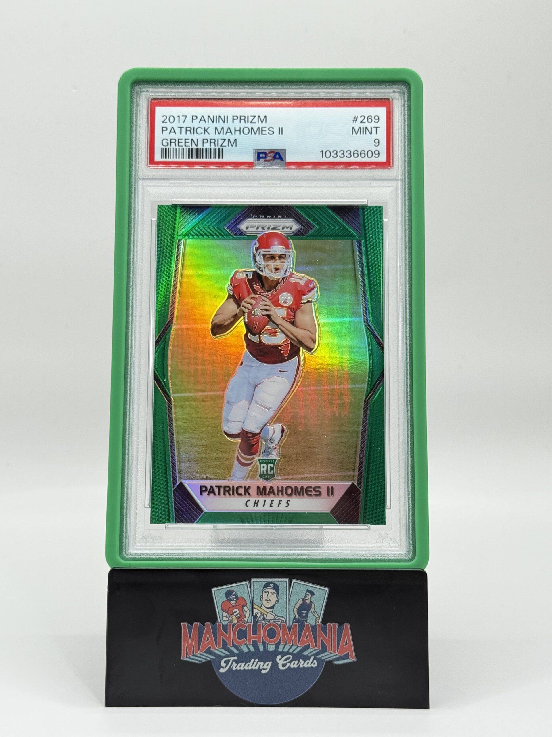 2017 Green Prizm Patrick Mahomes II RC image 0