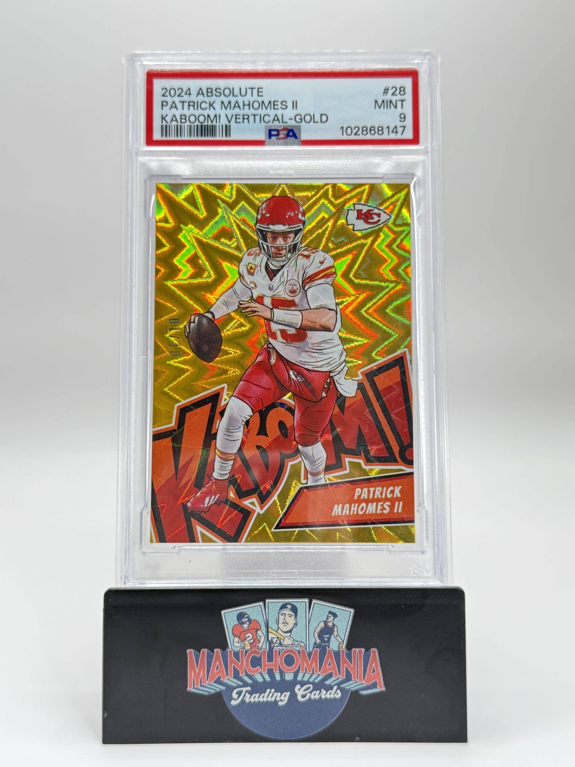 2024 Absolute Gold Vertical Kaboom Patrick Mahomes II image 0