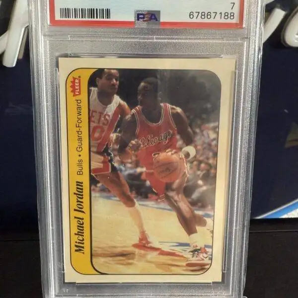 1986 Fleer Sticker Michael Jordan RC
