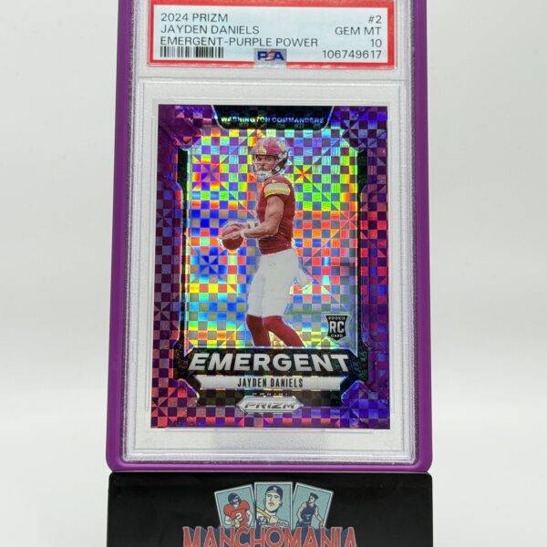 2024 Prizm Purple Power Emergent Jayden Daniels RC