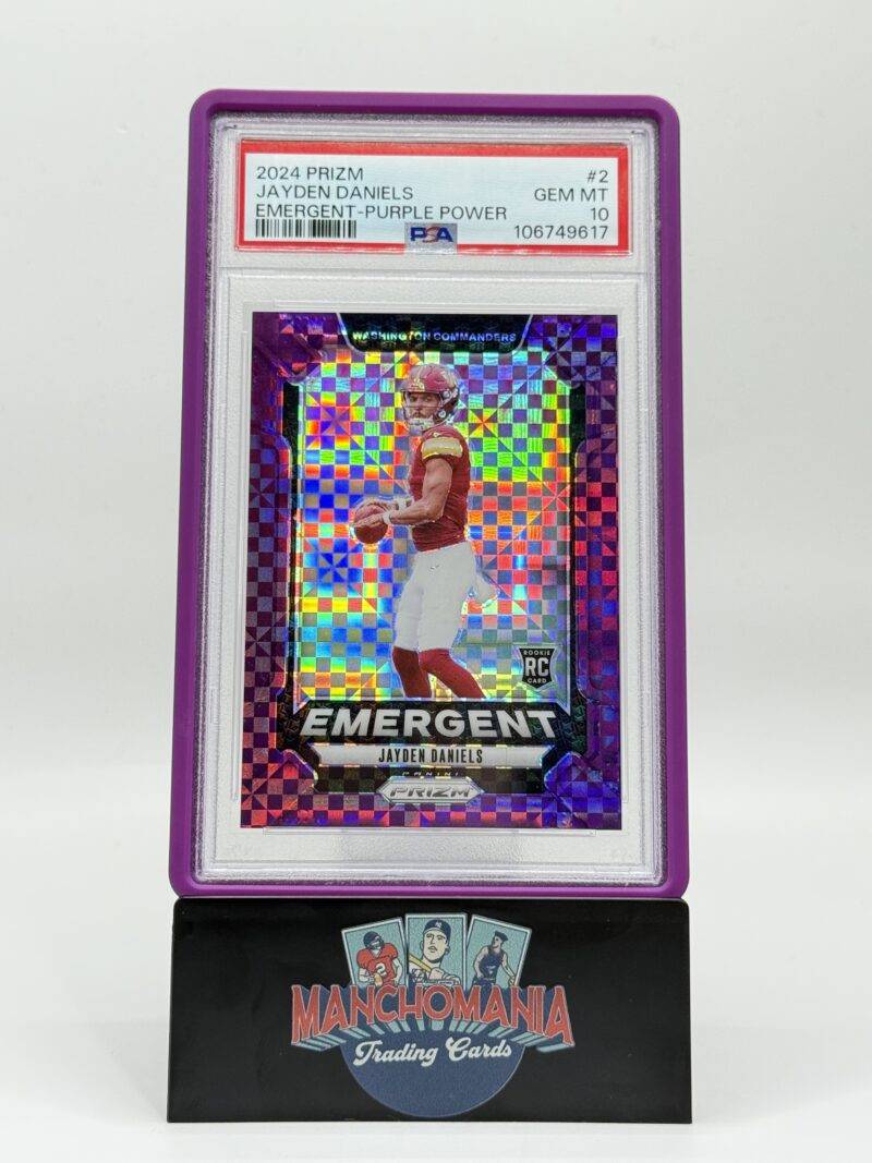 2024 Prizm Purple Power Emergent Jayden Daniels RC