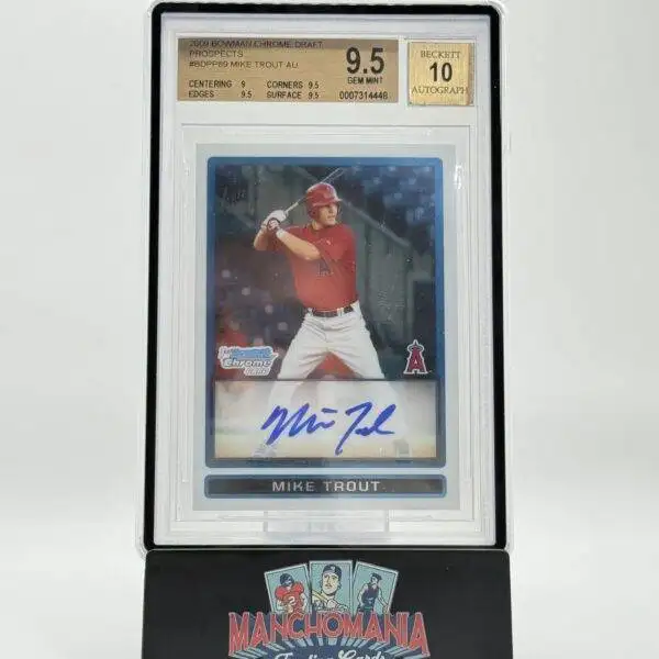 2009 1st Bowman Chrome Draft Prospects Auto Mike Trout
