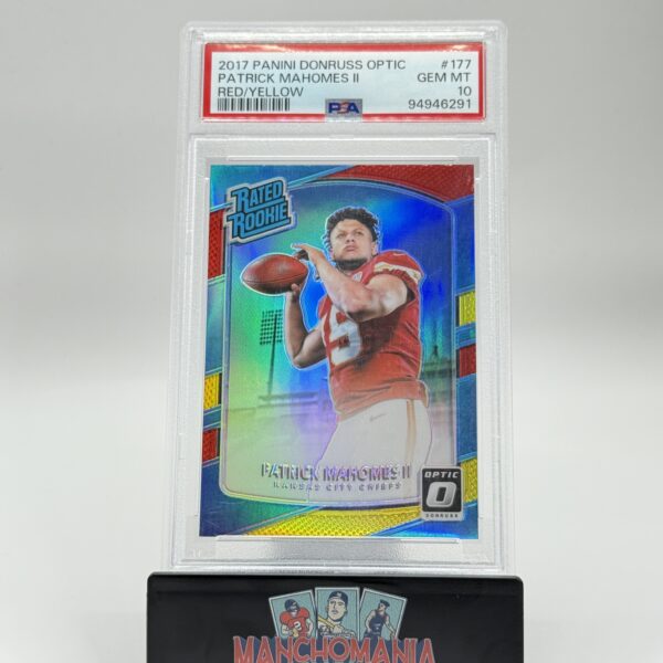 2017 Donruss Optic Rated Rookie Red/Yellow Patrick Mahomes II RC