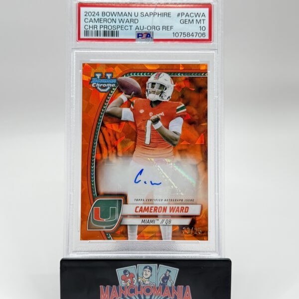 2024 Bowman U Chrome Orange Refractor Cam Ward Auto